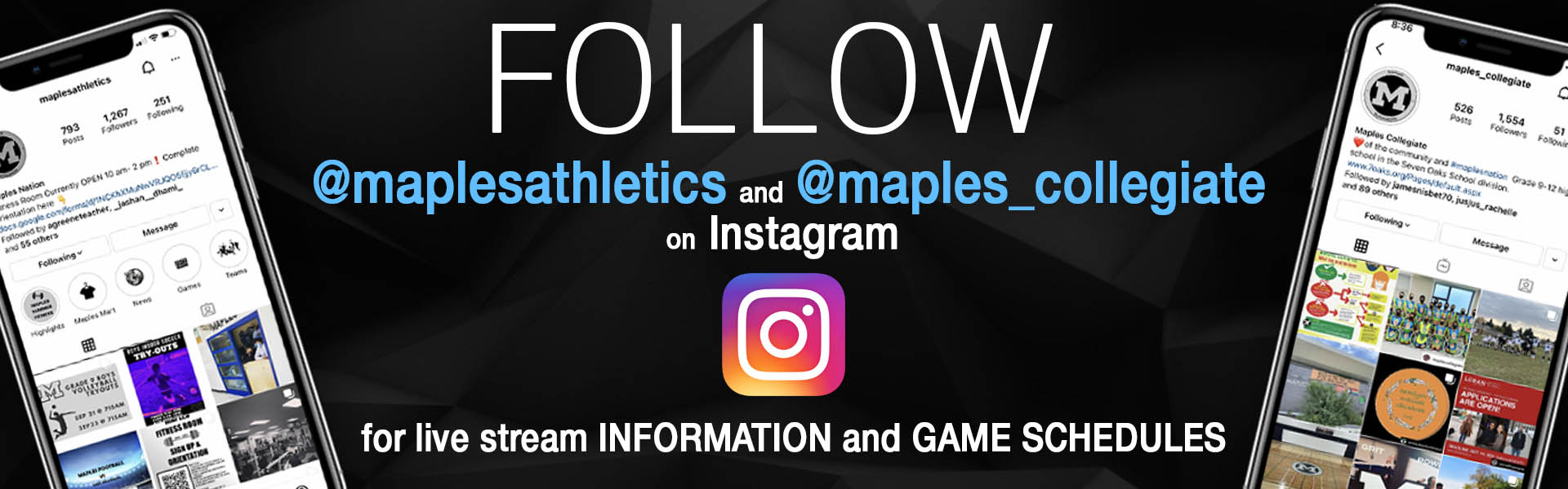 Follow us on Instagram